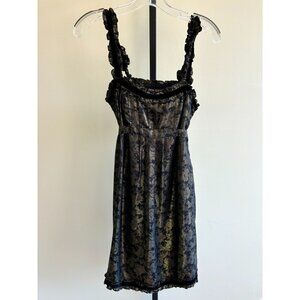 Betsey Johnson Women's Black and Gold Dress Size 2 #7080